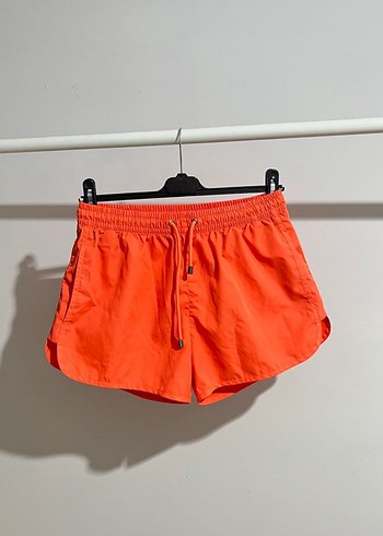 Turuncu Nakışlı Şort - Görsel 5