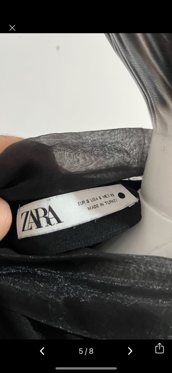 Uzun Kollu Siyah Mini Transparan Elbise - Görsel 4