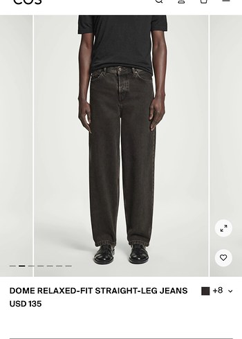Erkek Siyah Regular Fit Midi Denim Pantolon - Görsel 2