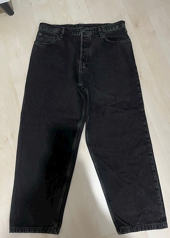 Erkek Siyah Regular Fit Midi Denim Pantolon - Görsel 15