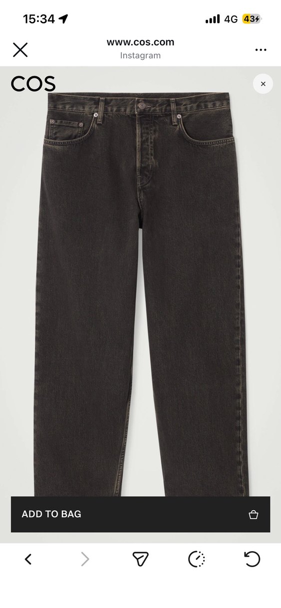 Erkek Siyah Regular Fit Midi Denim Pantolon - Görsel 4