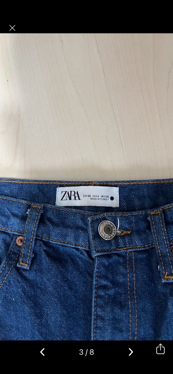 Kadın Lacivert Midi Boy Regular Fit Denim Pantolon - Görsel 3