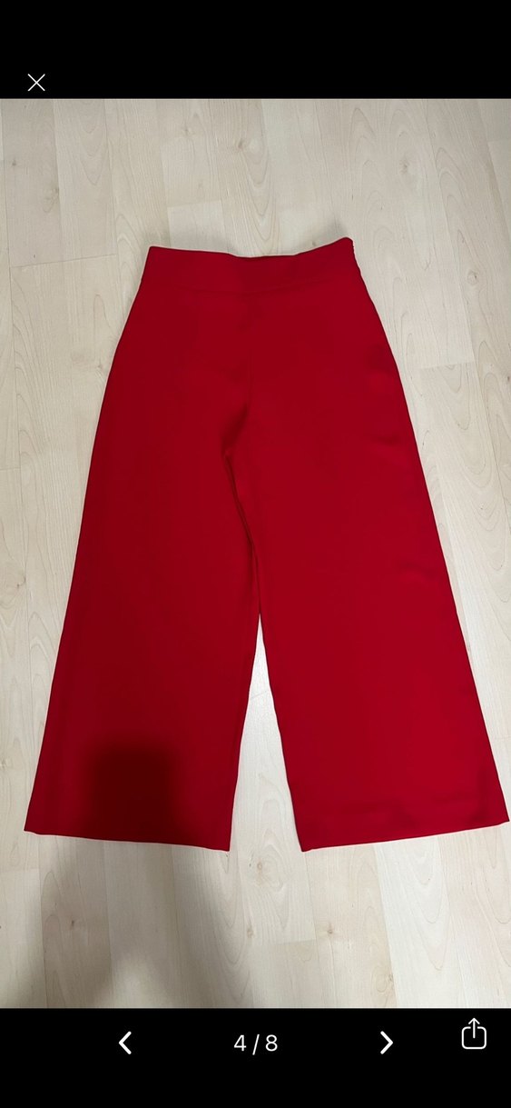 Kırmızı Kadın Regular Fit Kumaş Pantolon - Görsel 4