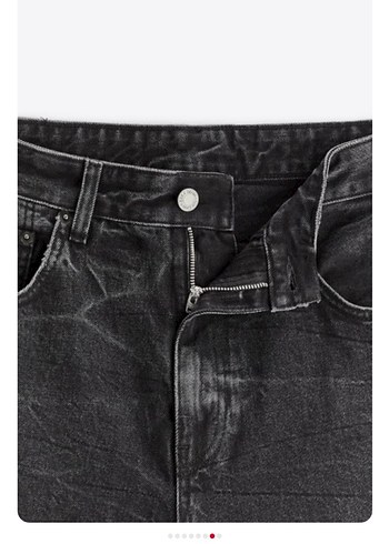 Siyah Batik Desenli Bol Kesim Erkek Denim Pantolon - Görsel 11