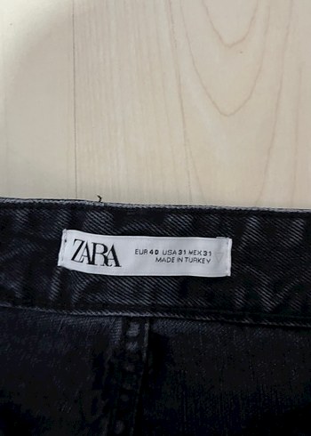 Siyah Batik Desenli Bol Kesim Erkek Denim Pantolon - Görsel 14