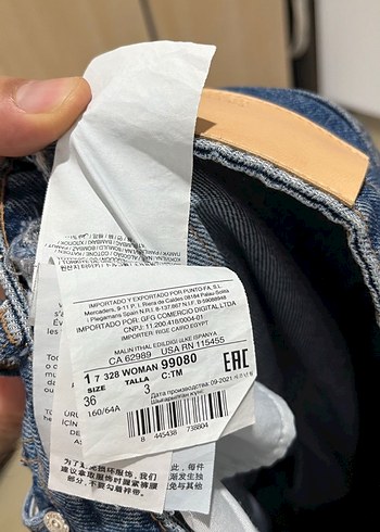 Düğmeli Mavi Kadın Denim Pantolon - Görsel 7