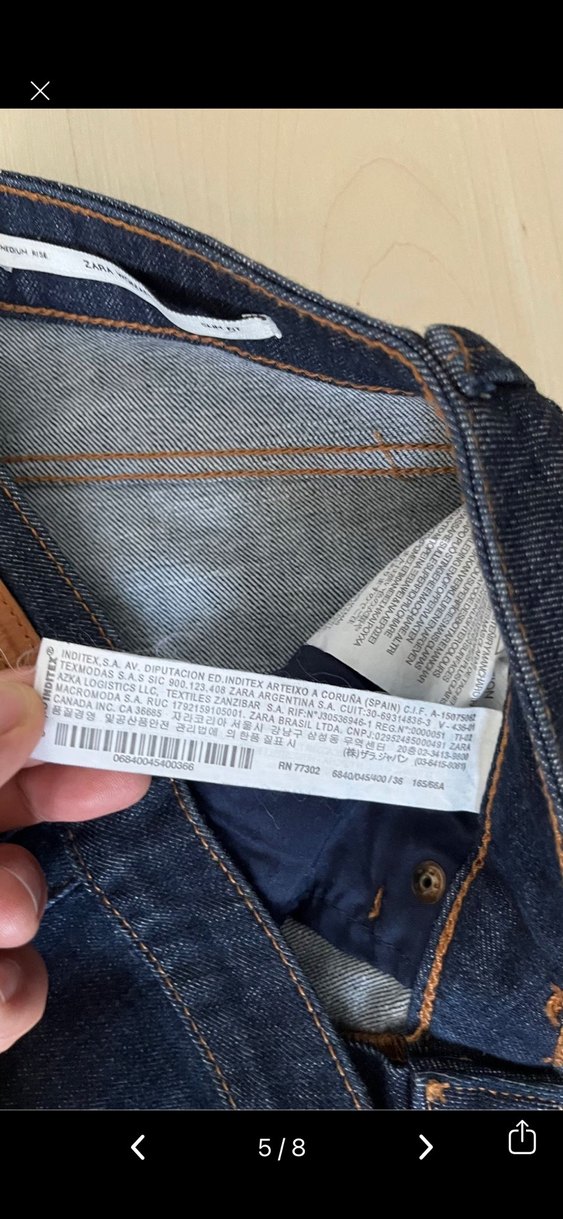 Lacivert Kadın Denim İspanyol Paça Jean - Görsel 5