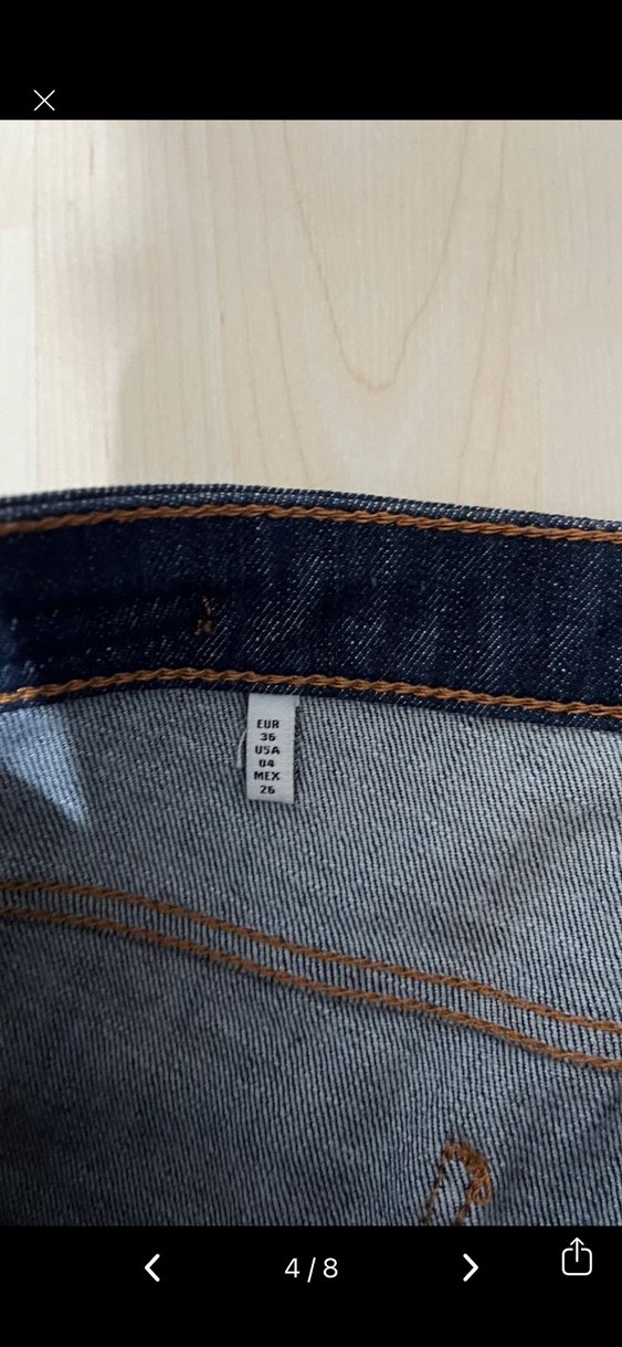 Lacivert Kadın Denim İspanyol Paça Jean - Görsel 4