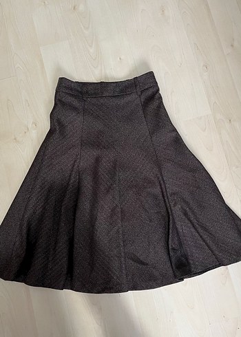 Kadın Gri Pileli Gotik Etek - Görsel 2