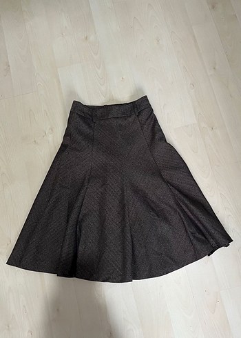 Kadın Gri Pileli Gotik Etek - Görsel 4