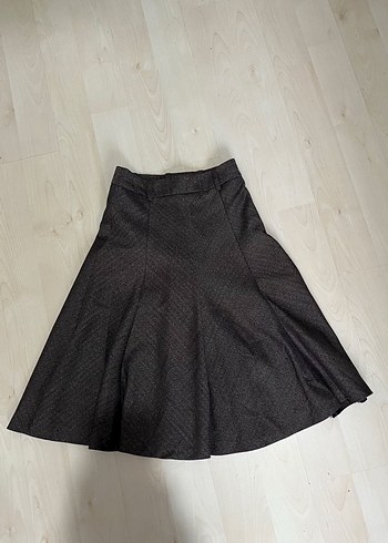 Kadın Gri Pileli Gotik Etek - Görsel 7