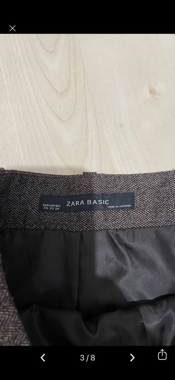 Kadın  Gri Pileli Gotik Etek - Görsel 3