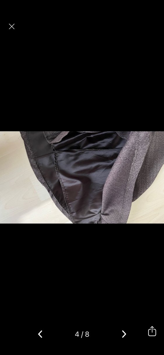 Kadın  Gri Pileli Gotik Etek - Görsel 5