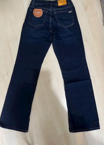 Kadın Lacivert Denim Normal Boy Jean - Görsel 5