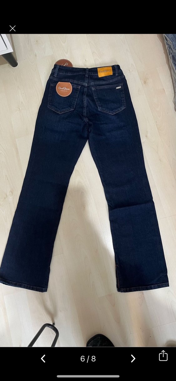 Kadın Lacivert Denim Normal Boy Jean - Görsel 5