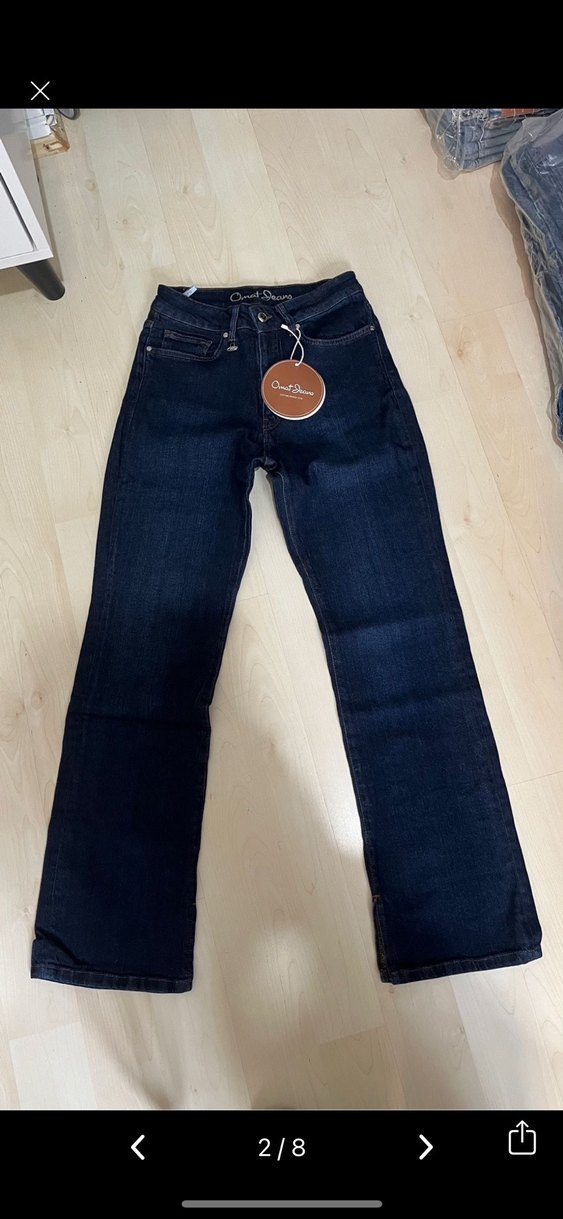 Kadın Lacivert Denim Normal Boy Jean - Görsel 2