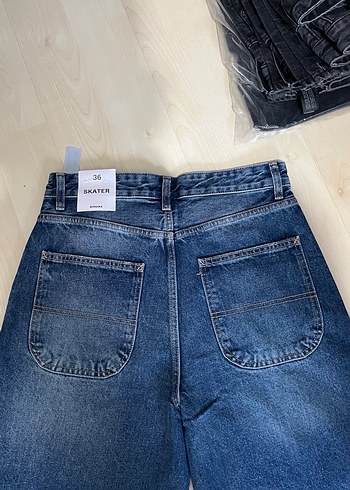 Kemerli Koyu Mavi Kadın Denim Pantolon - Görsel 10