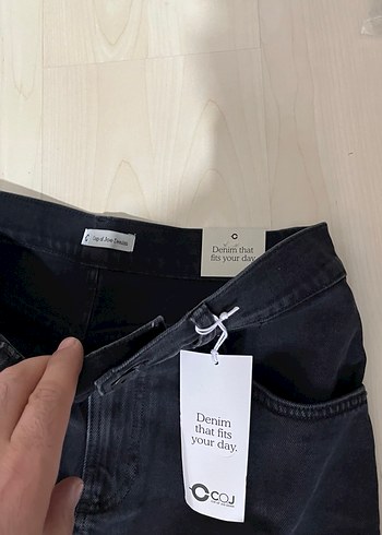 Gri Midi Denim Etek - Görsel 15