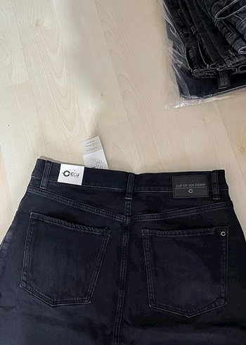 Gri Midi Denim Etek - Görsel 13