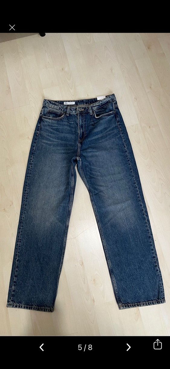 Kadın Lacivert Midi Kot Pantolon - Görsel 5