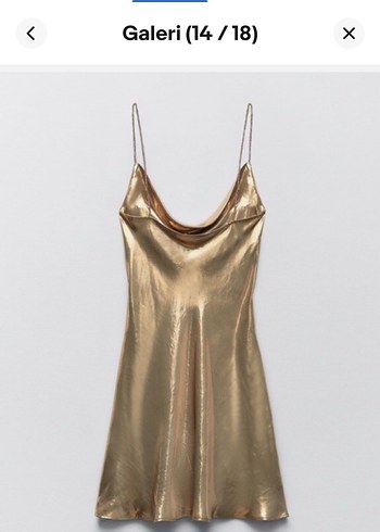 Saten Görünümlü Dökümlü Mini Elbise - Görsel 2