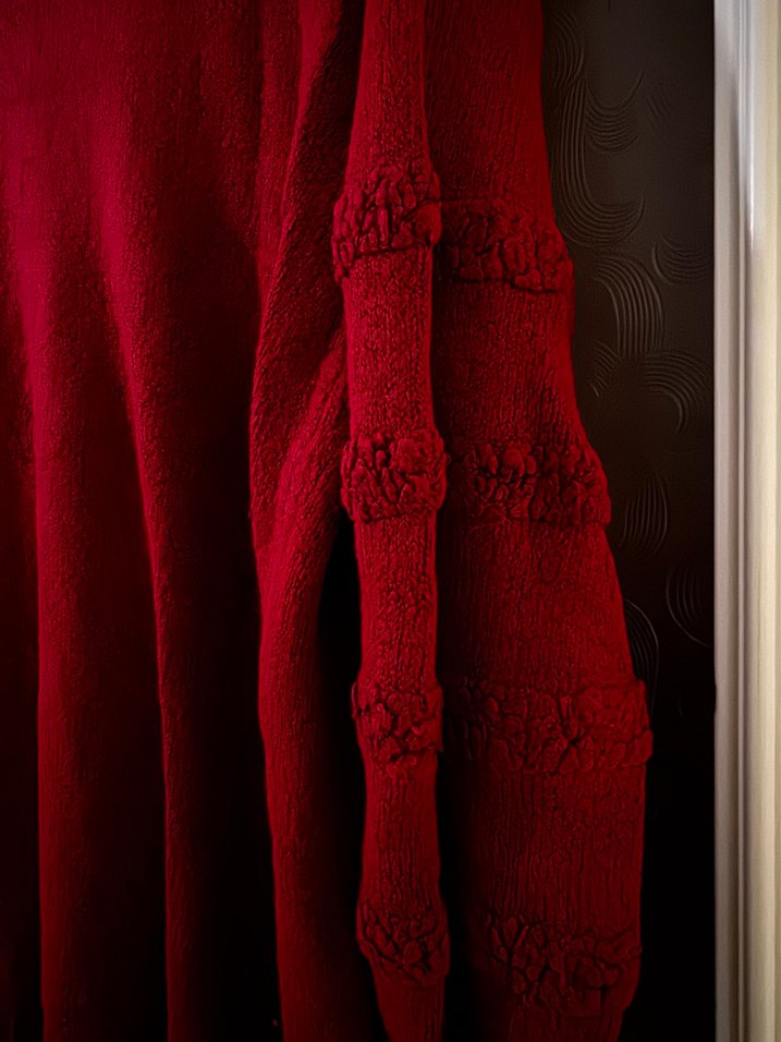 Bordo Örgü Kadın Kazak - Görsel 4