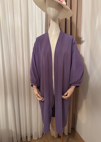 Suud Collection Mor Uzun Kollu Kadın Kimono