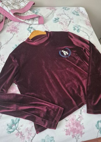 diğer Beden Bordo Kadife Kız Sweatshirt Uygun Fiyat