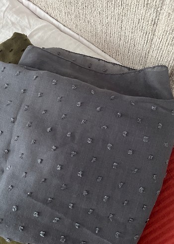 Düğmeli Gri Bohem Kadın Şal