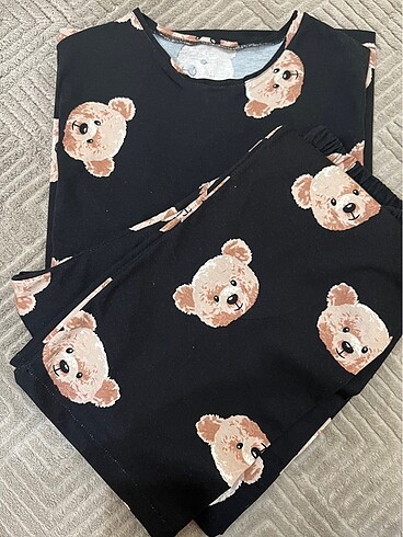 Ayıcık desenli pijama takimi