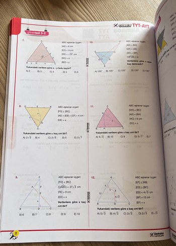 Beden Görev TYT/AYT Geometri 36 Haftalık Çalışma Föyleri