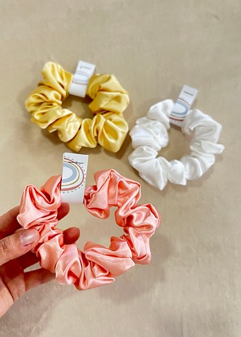 3lü ipek Saten pastel renk toka seti - Görsel 3