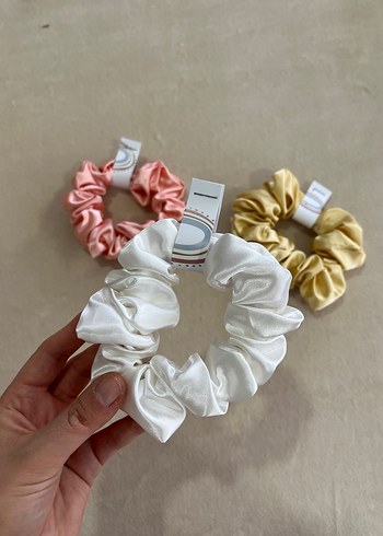 3lü ipek Saten pastel renk toka seti - Görsel 6