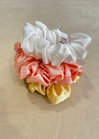 3lü ipek Saten pastel renk toka seti - Görsel 5