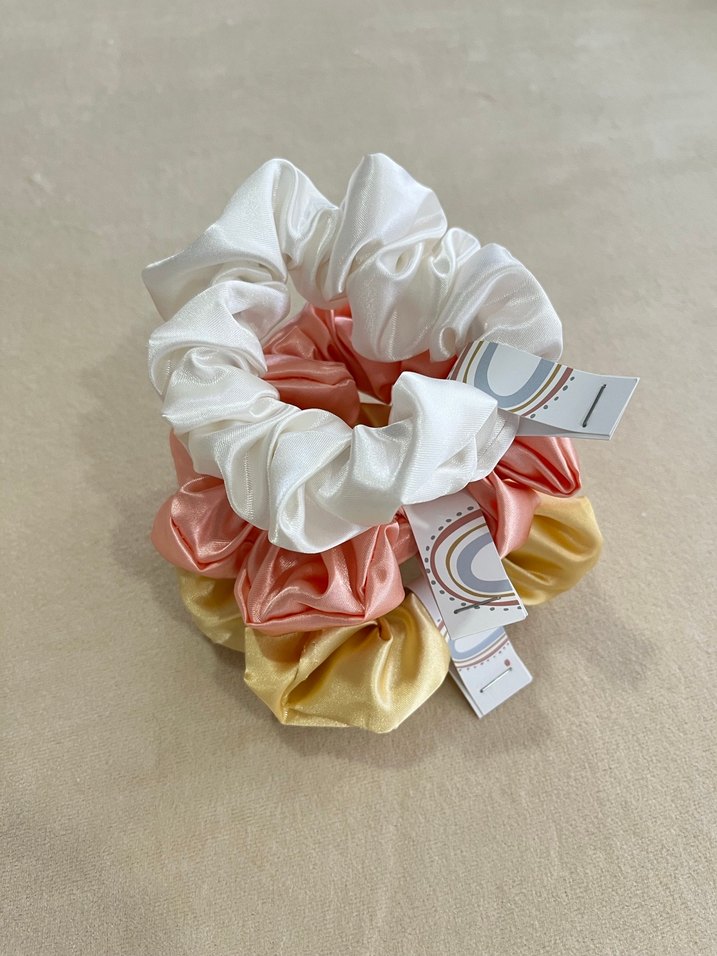 3lü ipek Saten pastel renk toka seti - Görsel 2