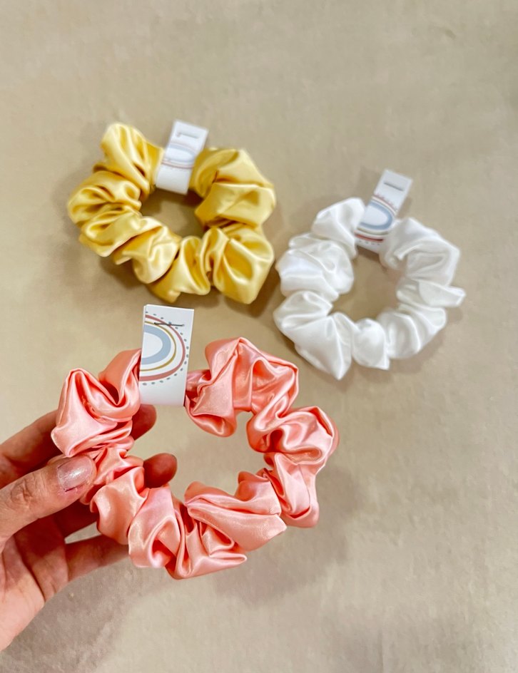 3lü ipek Saten pastel renk toka seti - Görsel 3