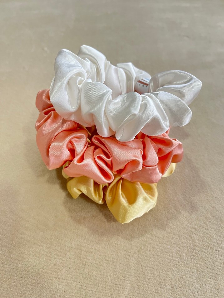 3lü ipek Saten pastel renk toka seti - Görsel 5