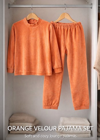 Turuncu Basic Çocuk Eşofman Takımı - Görsel 4