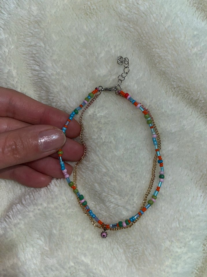 Renkli Boncuklu Halhal - Görsel 4