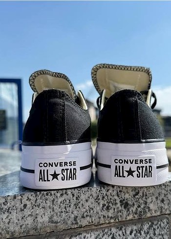 40 Beden siyah Renk Converse Siyah Kadın Platform Spor Ayakkabı