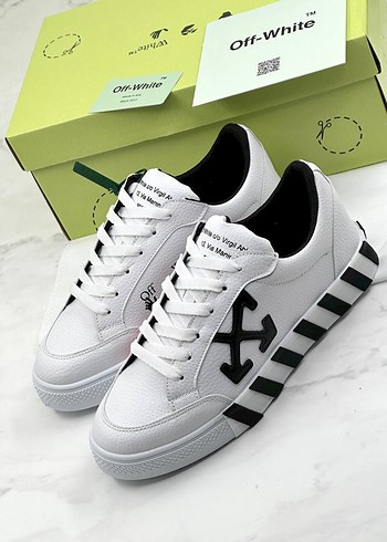 Off-White Erkek Beyaz Çizgili Spor Ayakkabı