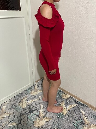 m Beden Kırımızı kalem elbise