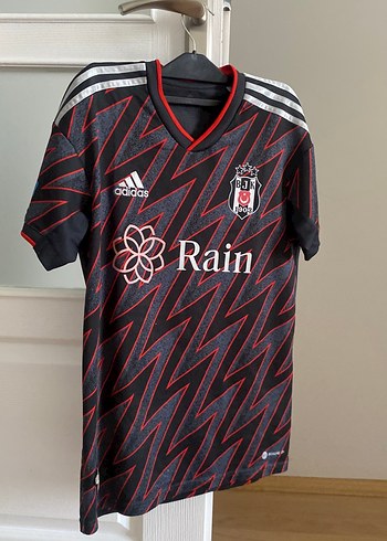 Adidas Siyah V Yaka Baskılı Erkek Forma