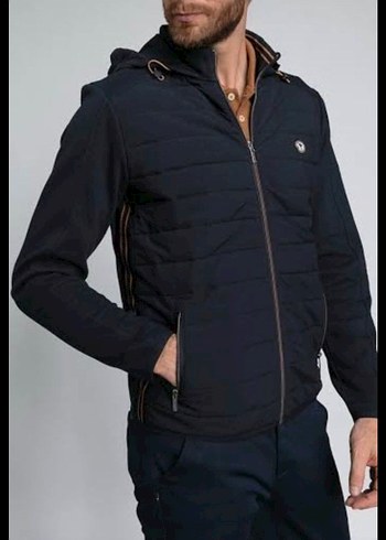 Siyah Kapüşonlu Fermuarlı Erkek Mont - Görsel 8