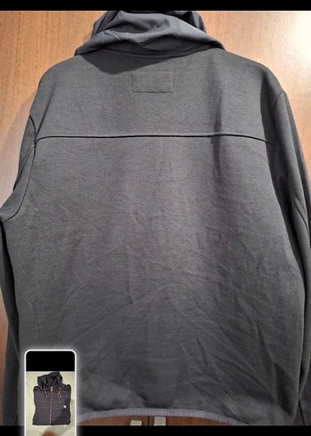 Siyah Kapüşonlu Fermuarlı Erkek Mont - Görsel 2