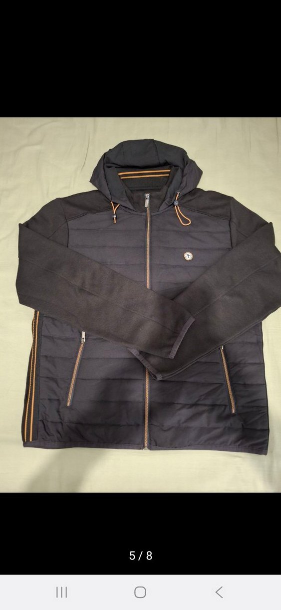 Siyah Kapüşonlu Fermuarlı Erkek Mont - Görsel 5