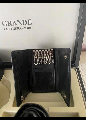 Grande Siyah Deri Erkek Kemer Seti - Görsel 7