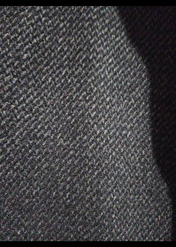 Düğmeli Gri Erkek Yün Kaban - Görsel 2