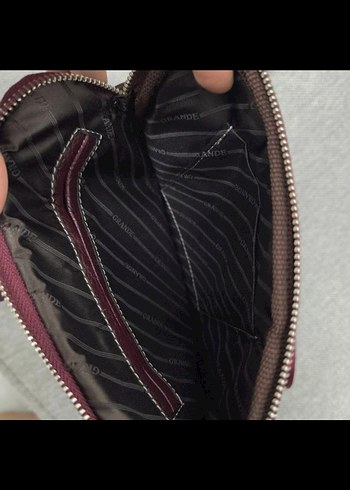 Bordo Fermuarlı Erkek Omuz Çantası Hakiki Deri Grande 6551 - Görsel 4