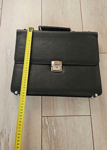 Siyah Erkek Evrak Çantası Tokalı anahtarı taşıma askısı var - Görsel 2